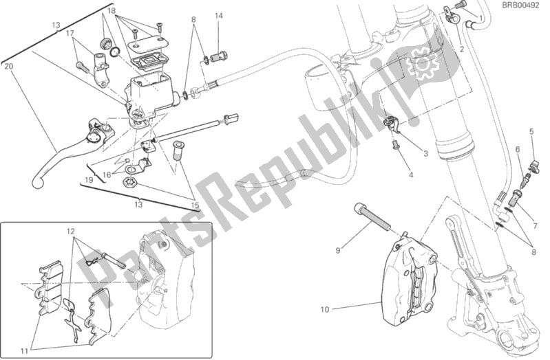 Todas las partes para Sistema De Freno Delantero de Ducati Scrambler Classic Thailand 803 2015